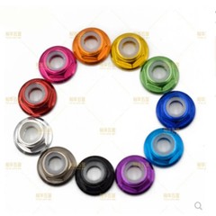 2-10PCS M2-M8 Colorful Aluminum Flange Nylon Lock Nuts RC Bike Fasteners