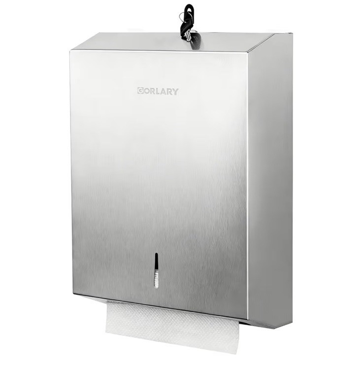 Paper Towel Dispenser Wall Mount Commercial, Brushed Stainless Steel