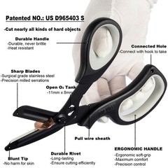 MEUUT 8 inches All Purpose Scissors Multipurpose Heavy Duty Black+navy+white