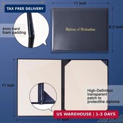 Diploma Holder Diploma Covers 8.5″x11″ Imprinted “Diploma of Graduation”for Grad