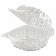 250 Pack-C57PST1 Clear 6″ Seal Hinged-Lid Plastic Containers For Food