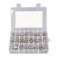 550Piece 304 Stainless Steel Wood Screws Assortment Kit Phillips Flat Head Sheet