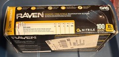 SAS Safety Raven Powder-Free Disposable Black Nitrile MPN 66519 Gloves, XL 100