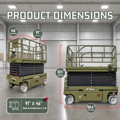 2026 XFLEX 4046EW 4WD ELECTRIC SCISSOR LIFT VERTICAL 40 FEET MANLIFT 705lbs LOAD