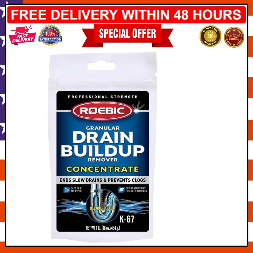 Eco-Friendly 16 Oz. Roebic Drain & Trap Cleaner – Fast-Acting Granular Formula