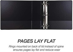 Durable 4 Inch 3 Ring Binder, D Ring Binder, 100% Recycled Chipboard, Black, 2 P