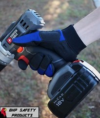 MAJESTIC GLOVE MECHANICS WORK GLOVES ARMORSKIN SYNTHETIC LEATHER SZ XL 2137BL