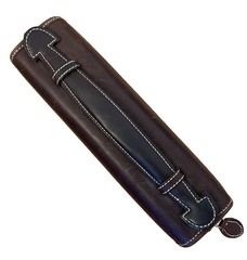Franklin Covey 7 Ring Brown Leather and Cloth Zip Binder CL 12215 inserts