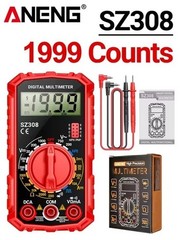 Digital Multimeter LCD Voltmeter Ammeter Ohmmeter Volt AC DC Tester Leads Meter