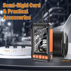 1080P LED Handheld Industrial Endoscope Borescope 8mm Inspection Snake Camera US