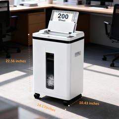 200-Sheet Auto Feed Paper Shredder 22L P5 Micro Cut Credit Card For Office Home
