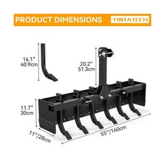 YINTATECH 55″ Three Point Box Scraper, Box Blade Tractor Attachment Fits for …