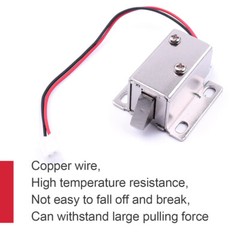 4PCS DC 12V Electric Lock Iron Security Assembly Solenoid Door Cabinet Drawer US