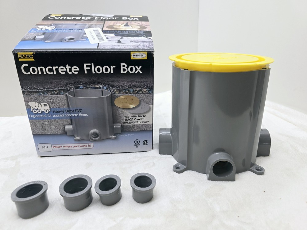 Hubbell Raco 5511 Round Concrete Floor Box Plastic Non Metallic