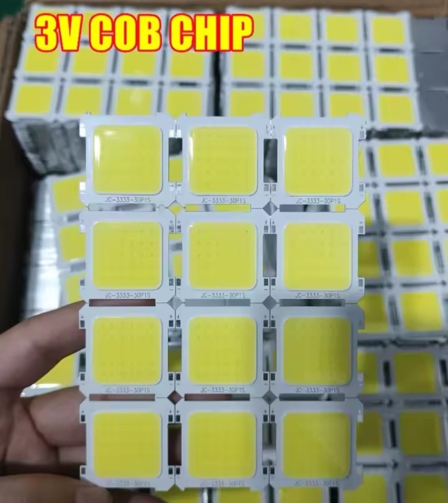 12PCS 500 Lumen Bright White 6000K High Power COB LED DC 3V DIY LED Flood Light