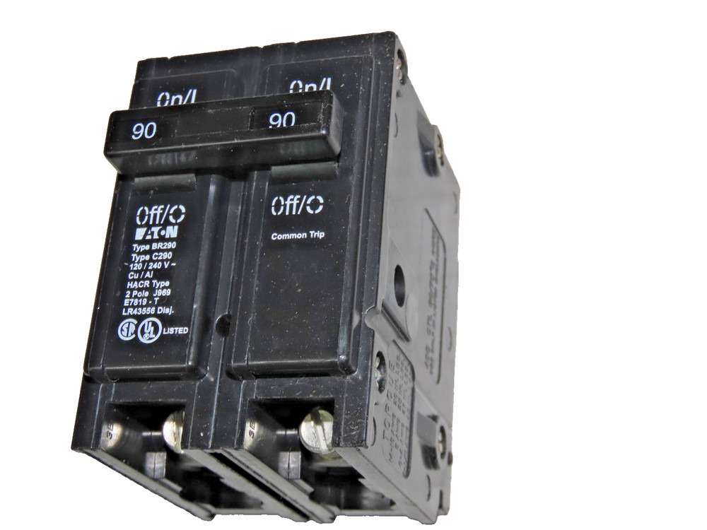 EATON BR CIRCUIT BREAKER 90A 2 POLE BR290 (QTY 5)
