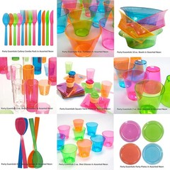 Hard Plastic 10-Ounce Party Cups/Drinking Glasses/Tall Tumblers, 25-Count,
