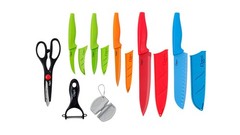 Ozeri Elite Chef 17-Piece Stainless Steel Knife & Cutting Mat Set, in Color
