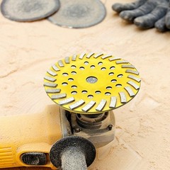 180mm Diamond Grinding Wheel Gold Helical Tooth Concrete Polishing Disc tool