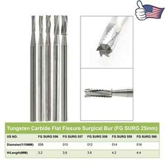 Prima Wave Dental Carbide Burs High Speed FG 19mm / Surgical FGOS FG SL 557 25mm