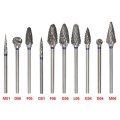 Dental Lab Polishing Drills Tungsten Steel Carbide Bur HP 2.35MM Burs 10 Model