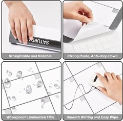 Ample Space 40″ x 28″ Laminated Dry Erase Calendar for Home, School, & Office