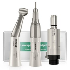 Dental Low Speed Handpiece Kit Contra Angle/Straight Push Button B2/M4 Air Motor
