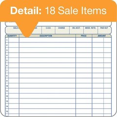 Adams Sales Order Book, 2-Part, Carbonless, White/Canary, 5-9/16 x 8-7/16…