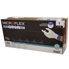 *1,000-Glove* Ansell MicroFlex LIFESTAR EC PF Dual Layer Extended Cuff LSE-104-S