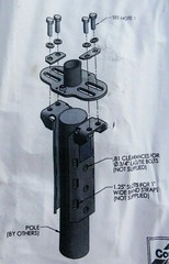 ConcealFab 900010 Small Diameter Street Light Pole Top Mount 5G & 5G Attachment