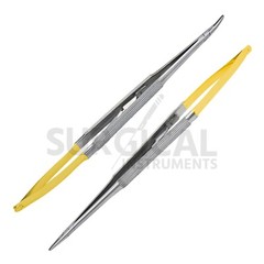 2 T/C Castroviejo Needle Holder 7″ (1 Curved & 1 Straight) Surgical German Grade