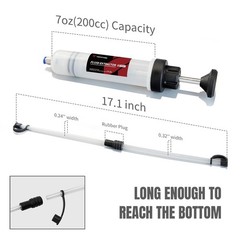 Thorstone 200cc Fluid Extractor Pump with 2 PVC Tubes for Liquid Transfer