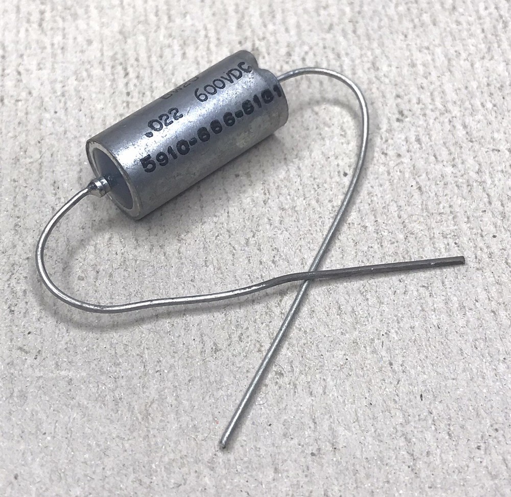 .022 uF 600V Capacitor hermetically sealed Metalized Mylar Vintage PCI Mil Spec