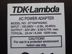 TDK Lambda DT150PW240C 24.0V 4-Pin XLR Power Adapter for Marshall Electronics