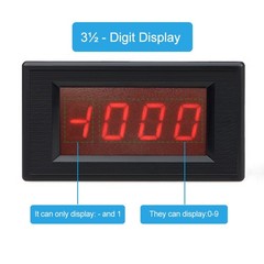 DC Volt AMP Meter Voltage Voltmeter Current Ammeter LED Digit Milli Micro uA mA