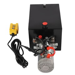20 Quart Double Acting Hydraulic Pump DC 12V Dump Trailer Power Unit Pack 16Mpa
