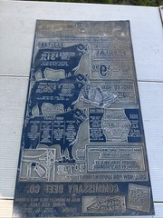 Vintage Metal Printing PlatesBEEF BUTCHER ADVERTISING NEWSPAPER PLATE