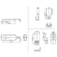 10Pcs USB 2.0 AM Male 4 Pin Three Types 4P Solder Plug Jack Socket Connector