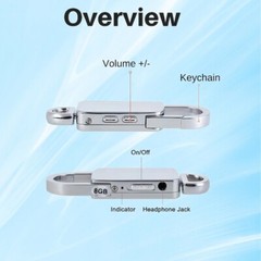 Mini Hidden Spy Digital Audio Recorder Voice Activated Key Chain MP3 Dictaphone