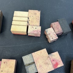 Large Lot of 42 Vintage Wood Letterpress Type Printers Blocks Mixed Numbers $ #3