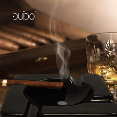 Ceramic Ashtray Black – 5.9 Inches and 8.5 Inches (5.9 Inches)