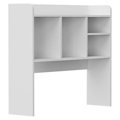 Desktop Bookshelf & Desk Organizer Shelf Wooden for Office Study Desk White