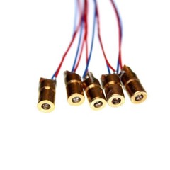 650nm 5mW Red Laser Diode Module 5V 6mm Brass Focusable Pre-Wired 5pk / 10pk