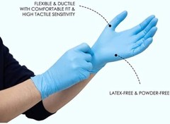 VOS Disposable Latex & Powder Free Nitrile Rubber Gloves – Pack of 100
