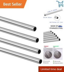 3/8 Inch Stainless Steel Tube 10 Inch Length Pack of 4 Weldable Metal Pipe