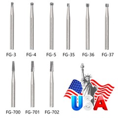 Dental Carbide Burs 19mm FG Straight Fissure Bur for High Speed