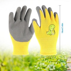 3 Pairs Gardening Gloves for Kids 24 Years, Kids Work Gloves with Late…