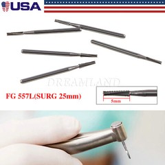 Burr Dental Surgical Burs 557L Long 25mm Carbide Bur High Speed FG SURG FGOS SL
