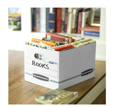 Bankers Box Basic Duty Letter/Legal File Storage Box with Lids, 10 Pack, White