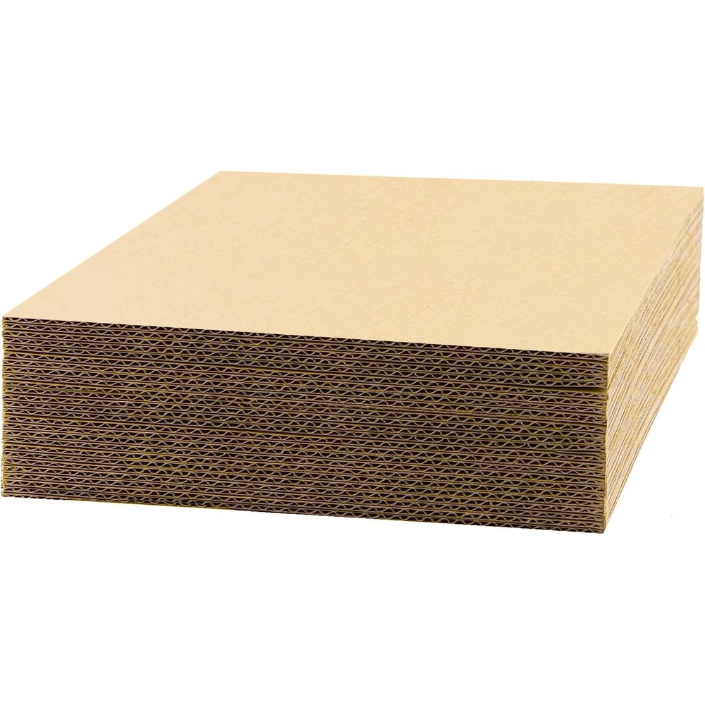 Golden State Art, 25 Pack 6×9 Corrugated Cardboard Sheets, Flat 6×9, Brown